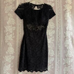 Emerald Sundae Women's Vintage Black Lace Dress